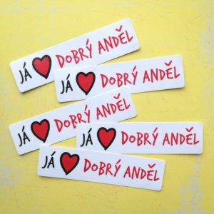 Já ♥ Dobrý anděl – napište si o novou samolepku!