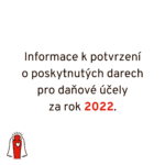 Potvrzení pro daňové účely 2022