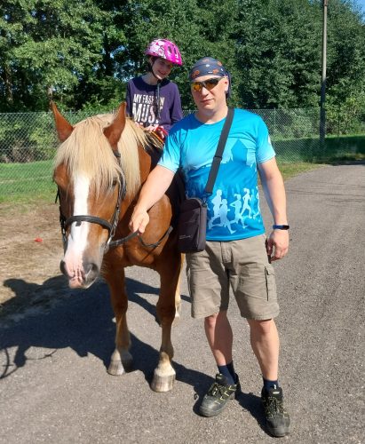 Anežka s tatínkem