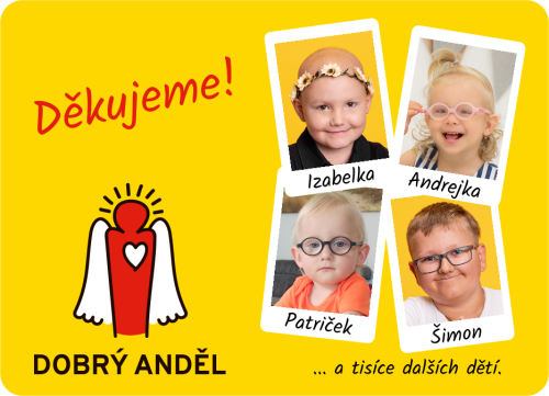Magnetka Dobrý anděl Děkujeme
