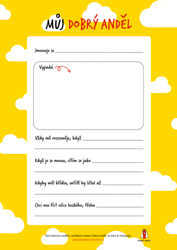 Den Dobrých andělů - pracovní list Náhled pracovního listu ke Dni Dobrých andělů - verze 1