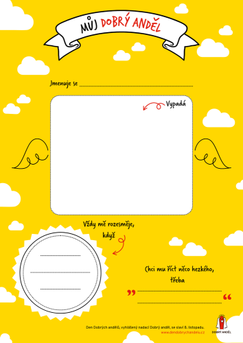 Den Dobrých andělů - pracovní list Náhled pracovního listu ke Dni Dobrých andělů - verze 3