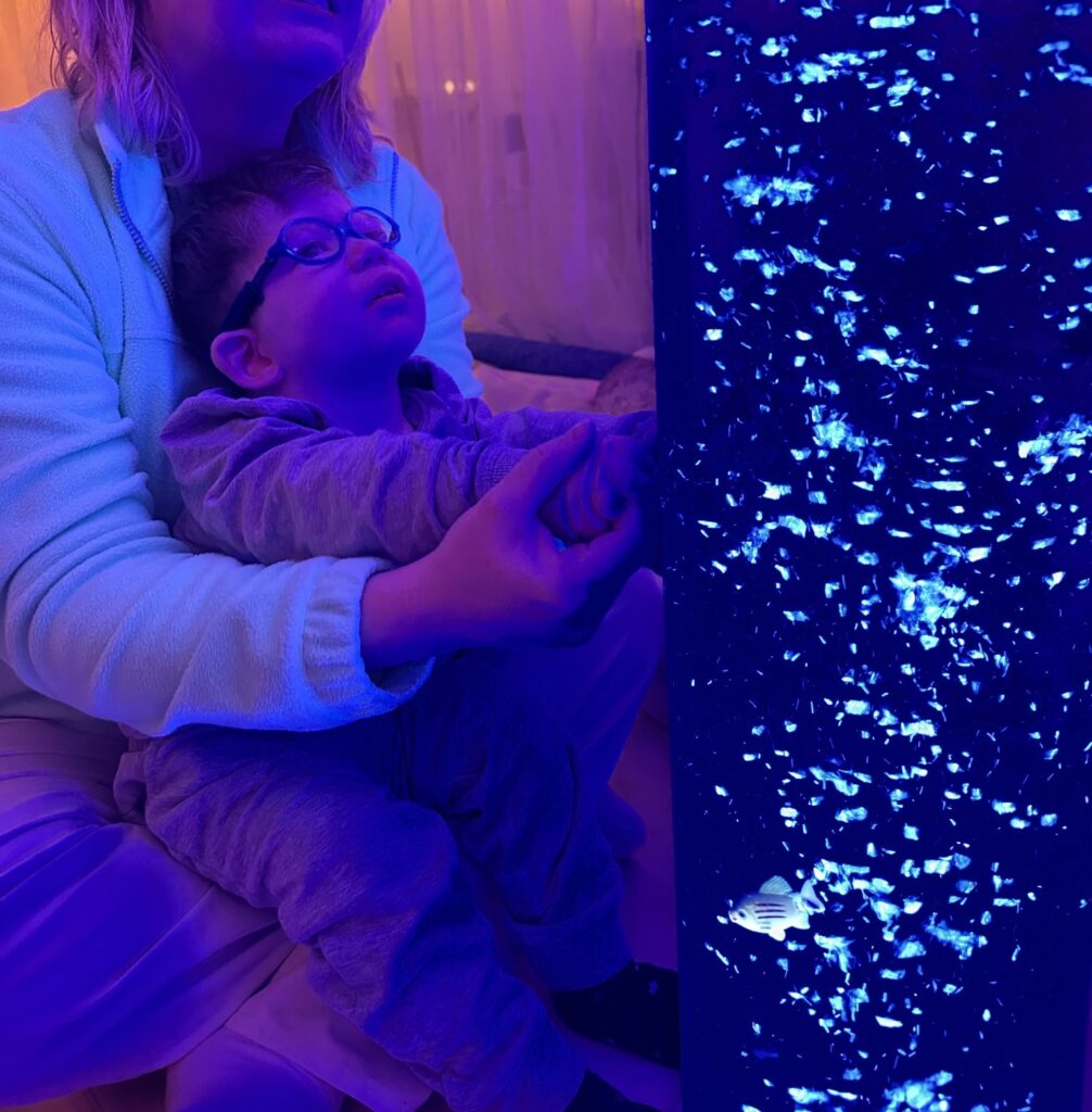 Míša na snoezelen terapii